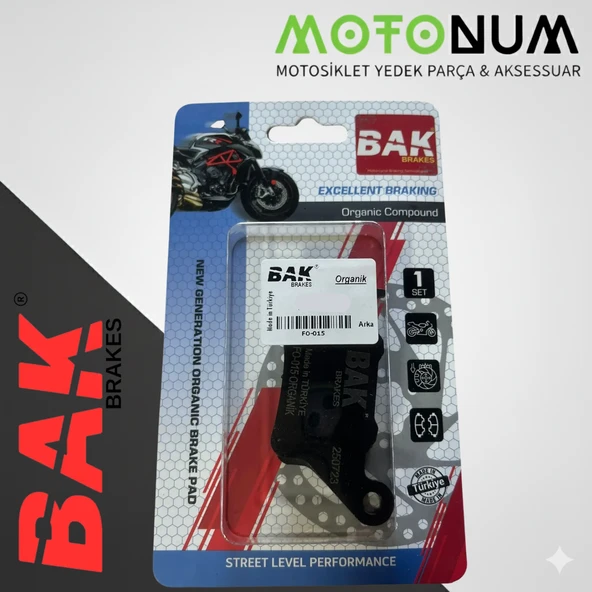 Yamaha Mt-03 Arka Fren Balata-Organik-Bak-(Yerli Üretim)-BK0056 ürün görseli 1