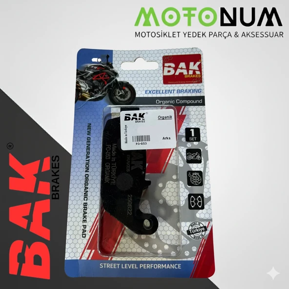Apache RTR 200 Arka Fren Balata-Organik-Bak-(Yerli Üretim)-BK0254 ürün görseli 1