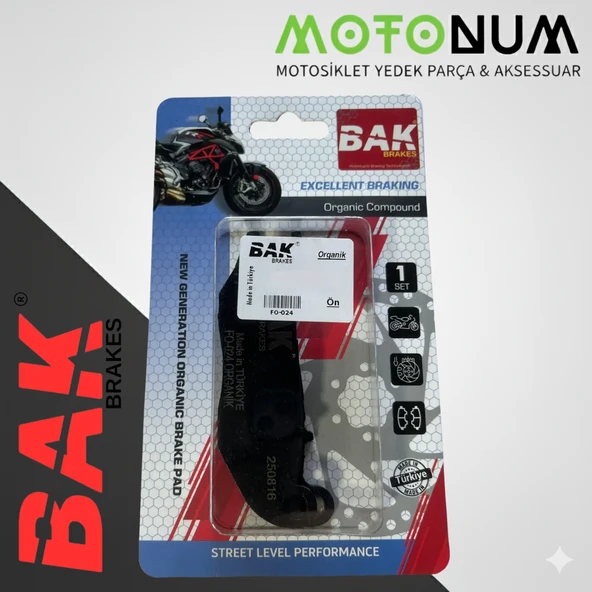 Honda Pcx 125 21 ve Sonrası Ön Fren Balata-Organik-Bak-(Yerli Üretim)-BK0155 ürün görseli 1