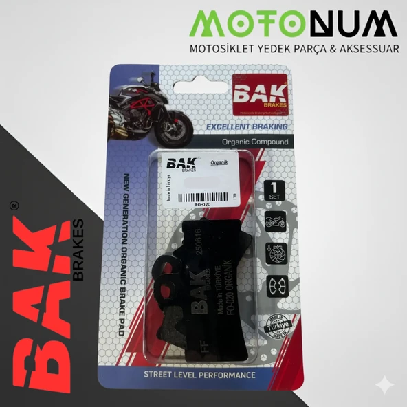 Ktm Duke 250 Ön Fren Balata-Organik-Bak-(Yerli Üretim)-BK0148 ürün görseli 1