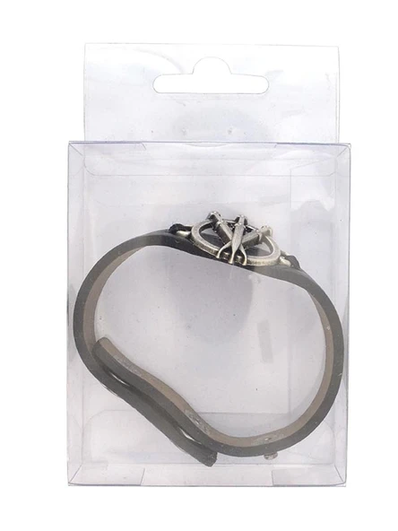 Çıt Çıtlı Deri Kamalar (Üçlü) Bileklik - Resim 7