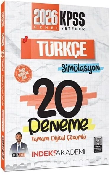 2026 KPSS Türkçe Simülasyon 20 Deneme İndeks Akademi ürün görseli 1