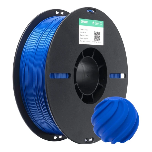 Esun Basic Pla Mavi Filament 1.75mm 1kg - Canlı Mavi Pla 3D Yazıcı Filamenti ürün görseli 1