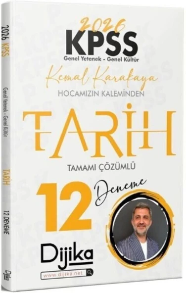 2026 KPSS Tarih 12 Deneme Çözümlü Dijika Yayınları ürün görseli 1