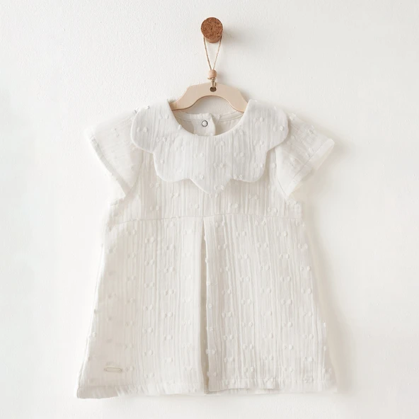 Andywawa Ac26644 Baby Chic Elbise Ekru ürün görseli 1