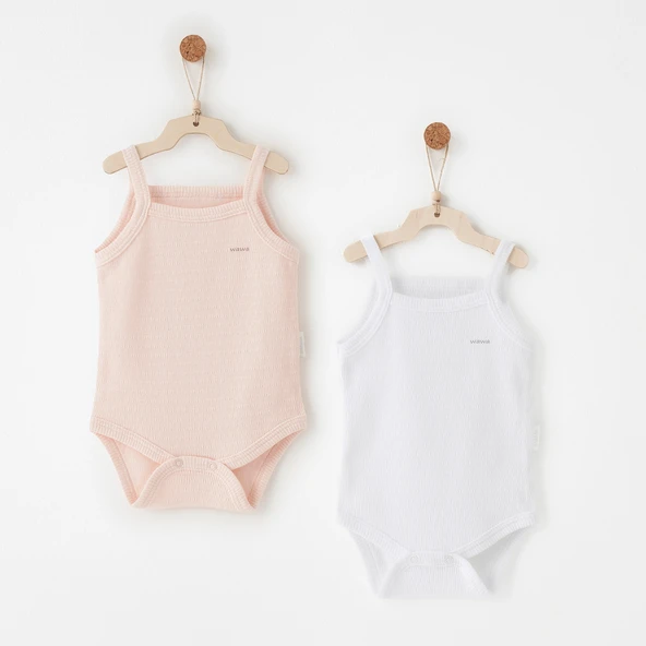 Andywawa Ac26760 Special Modal 2li Askılı Body Pink White ürün görseli 1