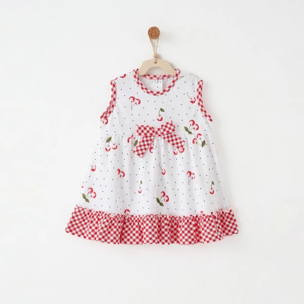 Andywawa Ac26688 Cherry Chatty Elbise Ekru ürün görseli 1