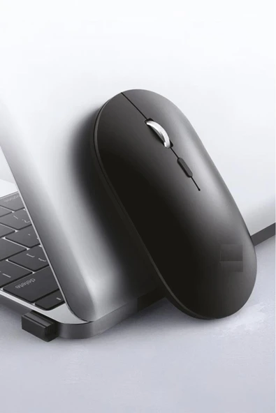 Mouse Çift Modlu Bluetooth + Usb Şarjli Sessiz Kablosuz Fare TM19 - Resim 9