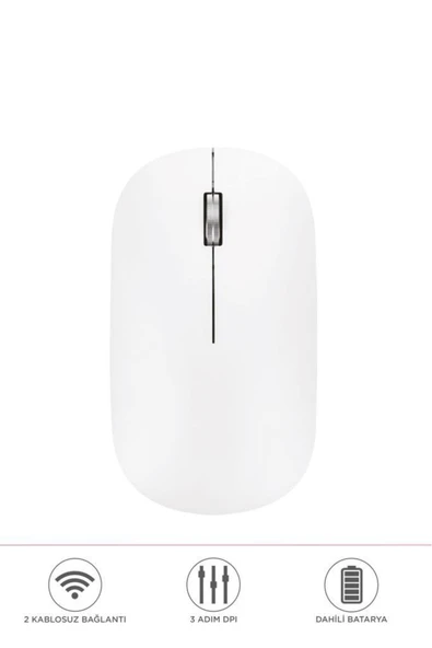 Mouse Çift Modlu Bluetooth + Usb Şarjli Sessiz Kablosuz Fare TM19 - Resim 4
