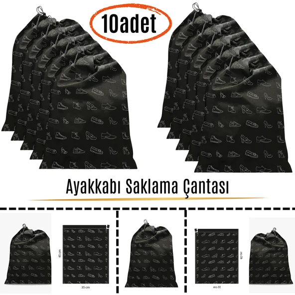Ayakkabı Saklama Çantası Askılı Dolap Çekmece Düzenleyici Seyahat Çantası Hurcu ürün görseli 1