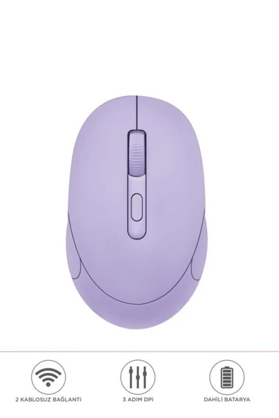 Mouse Bluetooth + Usb Çift Modlu Şarjli Sessiz Kablosuz Fare TM17 ürün görseli 1
