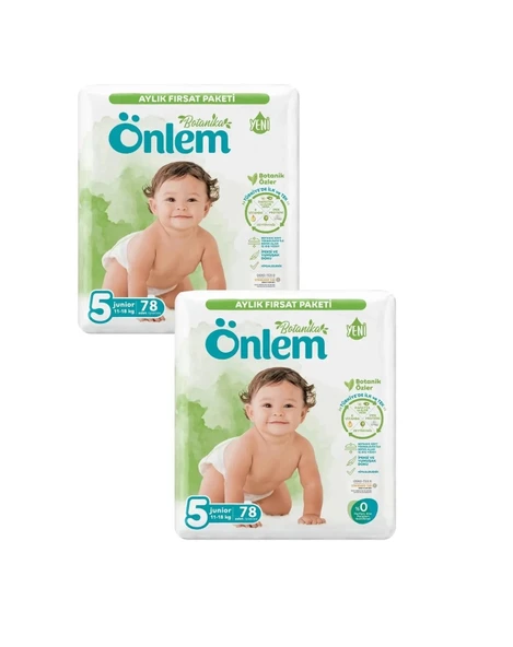 ÖNLEM Botanika 5 Numara Bebek Bezi Fırsat Paketi Junior 78 Adet X 2 Paket ürün görseli 1