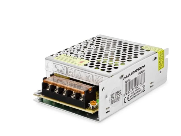 12V 5A 60W Led Ve Kamera Adaptörü - Gümüş B2879 ürün görseli 1