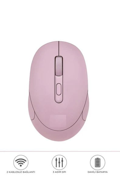 Mouse Bluetooth + Usb Çift Modlu Şarjli Sessiz Kablosuz Fare TM17 - Resim 10