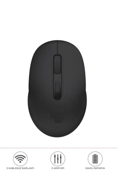 Mouse Bluetooth + Usb Çift Modlu Şarjli Sessiz Kablosuz Fare TM17 - Resim 4