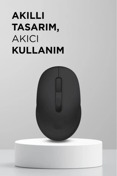 Mouse Bluetooth + Usb Çift Modlu Şarjli Sessiz Kablosuz Fare TM17 - Resim 6