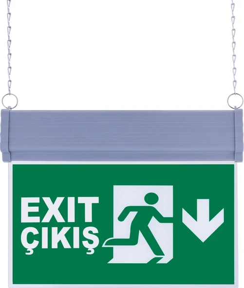 SG051-A2 Çift Yönlü Acil Yönlendirme Armatürü (Zincirli) Exit Çıkış Aşağı ürün görseli 1