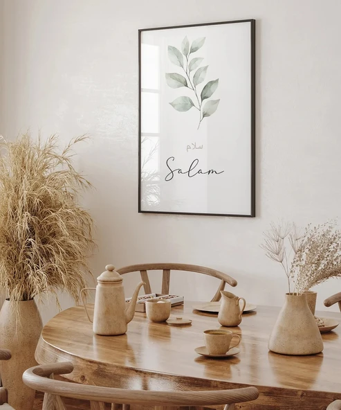 Selam Minimal Botanik Duvar Poster - Resim 7