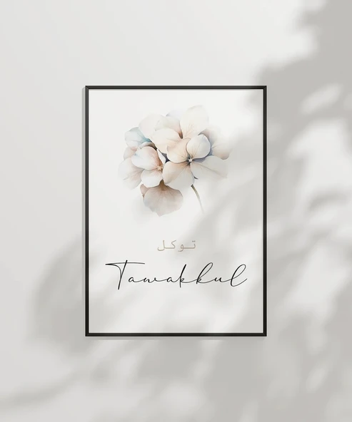 Tevekkül Minimal Çiçek Temalı Duvar Poster ürün görseli 1