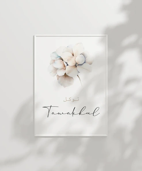 Tevekkül Minimal Çiçek Temalı Duvar Poster - Resim 2