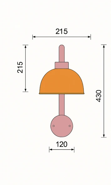 Lumo Dome Aplik Duvar Lambası - Resim 4