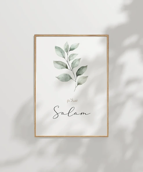 Selam Minimal Botanik Duvar Poster - Resim 3