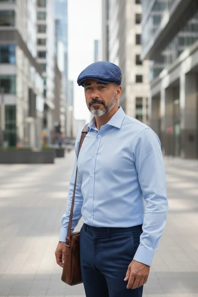 Lacivert Yazlık London Kasket Şapka İtlyan Kalıp Kasket ürün görseli 1