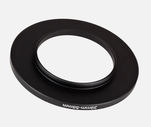 Ayex 39mm 58mm Step-Up Ring Lens Filtre Adaptörü 39mm Lens için 58mm Filtre Dönüştürücü ürün görseli 1