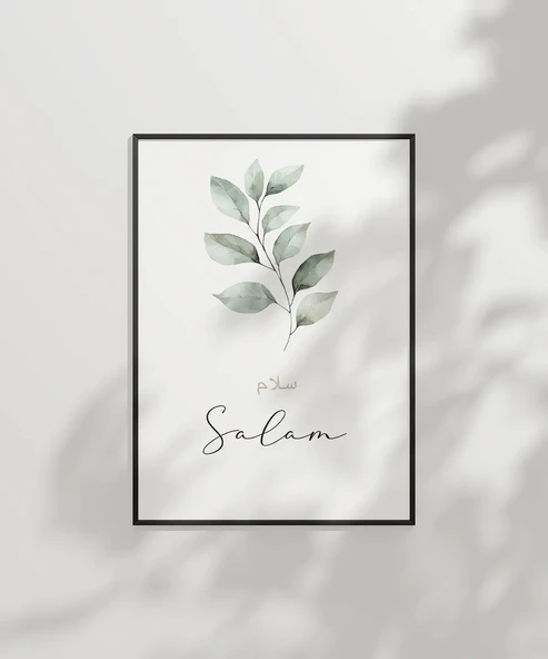 Selam Minimal Botanik Duvar Poster ürün görseli 1