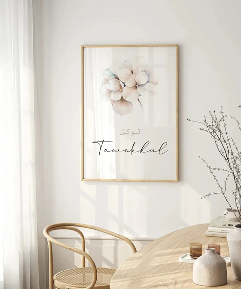 Tevekkül Minimal Çiçek Temalı Duvar Poster - Resim 7