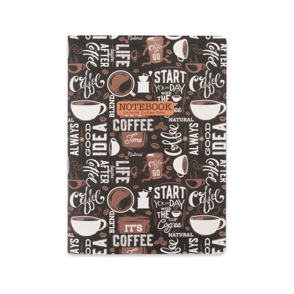 Keskin Color 18,5*26 58Yp Kareli Tel Dikiş Uninote Coffee Time Defter ürün görseli 1