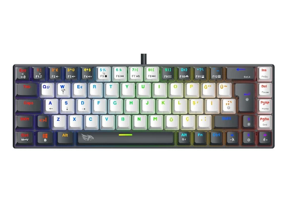 GAMEAGLE STRIKE COMPACT MK-69X1ABR MEKANİK KABLOLU KLAVYE RED SWITCH ürün görseli 1