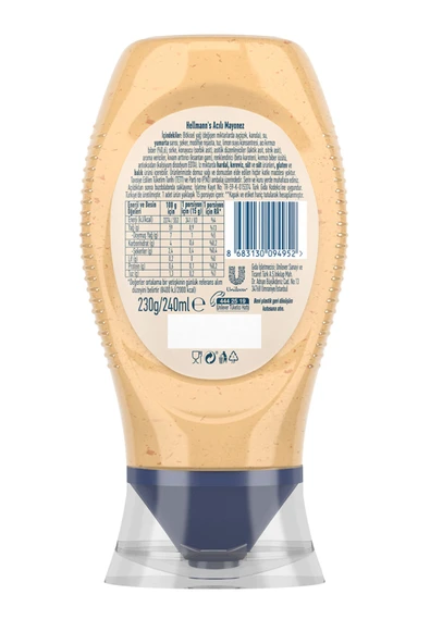 Hellmann's Acılı Mayonez 230 gr - Resim 5