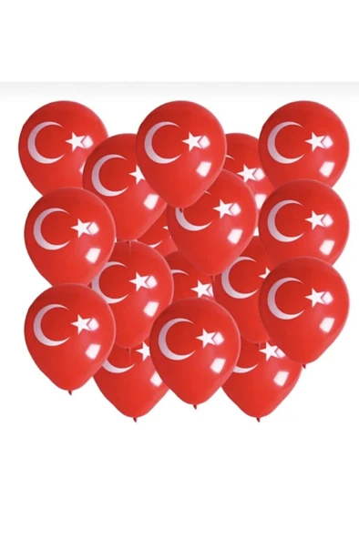 23 Nisan 29 Ekim Süsleme 25 Adet  Ay Yıldızlı  Balon ürün görseli 1