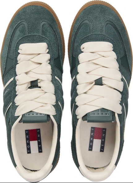 Tommy Hilfiger   THE GREENWICH EDGE SUEDE Kadın Yeşil Sneakers - EN0EN02924 ürün görseli 1