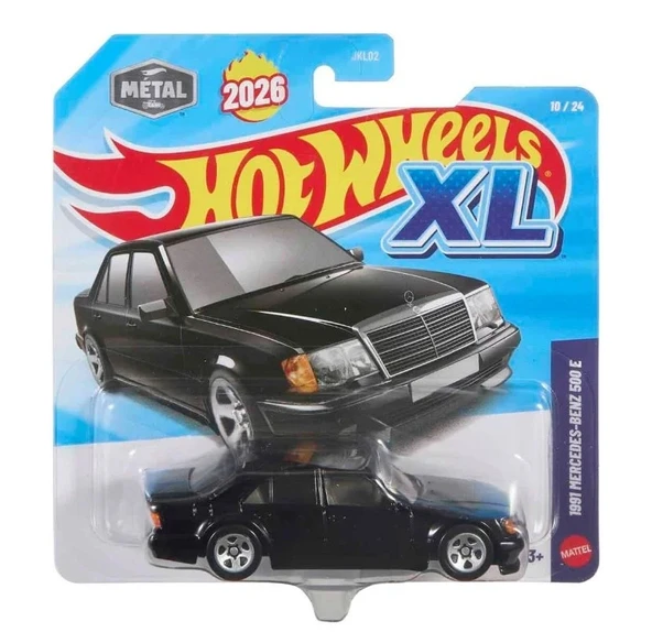 Hot Wheels XL Diecast Araba Tekli Paket 1:43 1991 Mercedes-Benz 500 E JKL08 ürün görseli 1