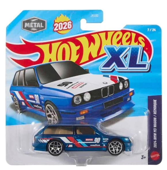 Hot Wheels XL Diecast Araba Tekli Paket 1:43 2024 Bmw M3 Wagon/Remorque-JKL04 ürün görseli 1