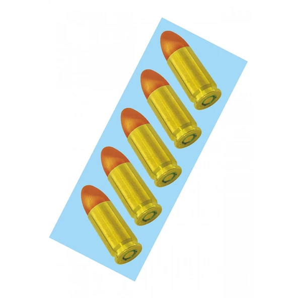 9mm Mermi Folyo Kesim Etiket 5x13 cm ürün görseli 1