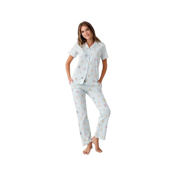 RolyPoly RP3809-S Kadın Yazlık Gömlek Pijama ürün görseli 1