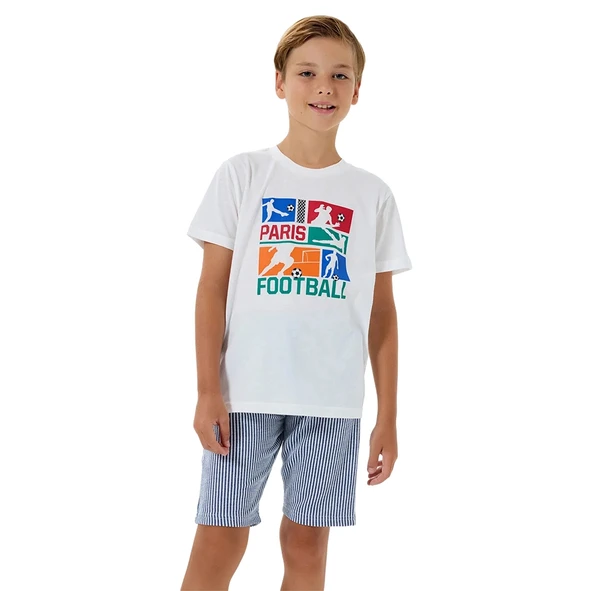 RolyPoly RP3755-C Erkek Çocuk Bermuda Yazlık Pijama Takım ürün görseli 1