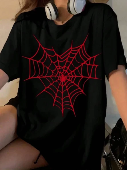 Baskılı T-shirt - Siyah ürün görseli 1
