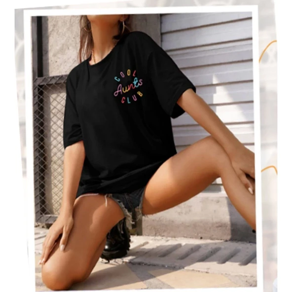 Baskılı T-shirt - Siyah ürün görseli 1