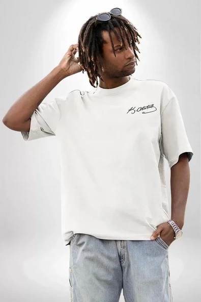 30 Ağustos Baskılı T-shirt - Beyaz - Resim 3