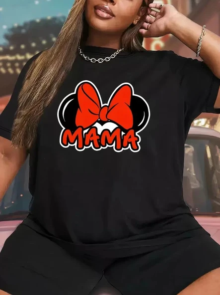 Anneler Günü Baskılı T-shirt - Siyah ürün görseli 1