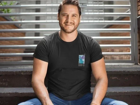 Erkek Bisiklet Yaka Baskılı Oversize T-Shirt - Siyah ürün görseli 1