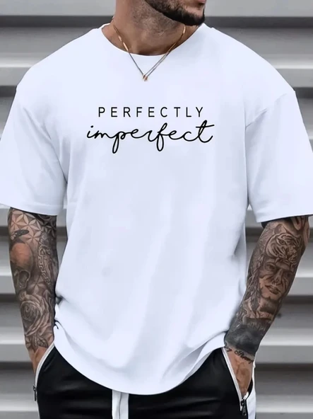 Erkekler Için PERFECTLY Günlük Tişört - Beyaz ürün görseli 1