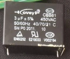 3Μf 450VAC CBB61 Motor Ve Fan Başlangıç Kondansatörü ürün görseli 1
