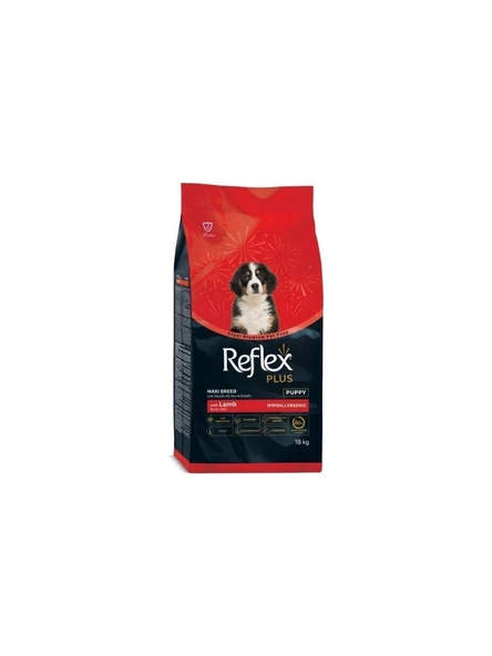 Reflex Plus Büyük Irk Kuzu Etli ve Pirinçli Yavru Köpek Maması 18 kg ürün görseli 1