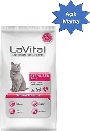 LaVital Adult Sterilsed Somonlu 1.5 kg Kısırlaştırılmış Yetişkin Kuru Kedi Maması Açık Mama ürün görseli 1