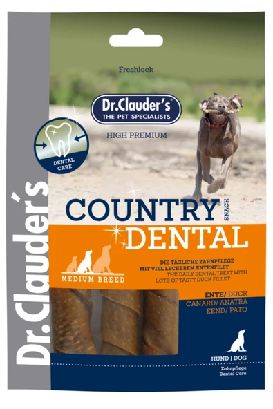 Dr. Clauder Dr.clauder's Country Dental Ördekli Köpek Ödül Maması 120 gr. M ürün görseli 1